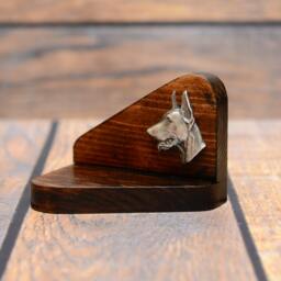 Dobermann - Wooden Candlestick With Dog, Souvenir, Decoration, Limited Edition, Collection - thumbnail 2