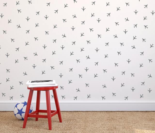 Airplane Wall Decal Pattern - Vinyl Art Stickers For Nursery - image 1