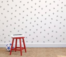Airplane Wall Decal Pattern - Vinyl Art Stickers For Nursery - thumbnail 1