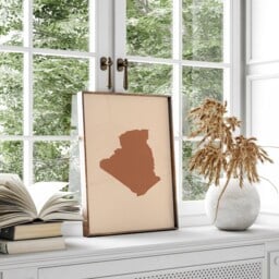 Algeria Map Boho Wall Art Print Mid Century Travel Poster - thumbnail 2