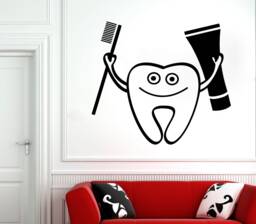Dental Clinic Wall Decal Tooth Vinyl Sticker, Removable Decor 2989 - thumbnail 1