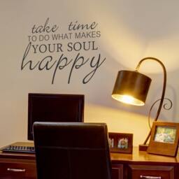Take Time To Do What Makes Your Soul Happy Vinyl Wall Quote Decal Sticker Inspirational Art - 112 - thumbnail 1
