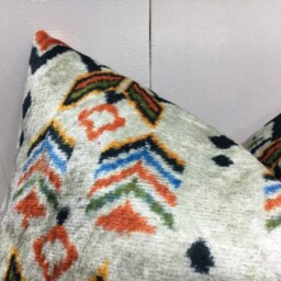 Handwoven Silk Ikat Pillow Cover, Decorative Accent - 16x24 - thumbnail 3