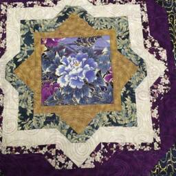 Handmade 100% Cotton Queen To Cal King Feminine Purple Floral Bedding Blanket Quilt/Woman Or Girl Elegant Quilt/Gift Ideas/Wedding Quilt - thumbnail 2