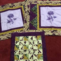Handmade 100% Cotton Queen To Cal King Feminine Purple Floral Bedding Blanket Quilt/Woman Or Girl Elegant Quilt/Gift Ideas/Wedding Quilt - thumbnail 4