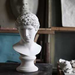 Benevento Head Plaster Bust, Antique Effect Classical Sculpture By Nicholas H Wood Studio, Handmade in England, UK - thumbnail 3