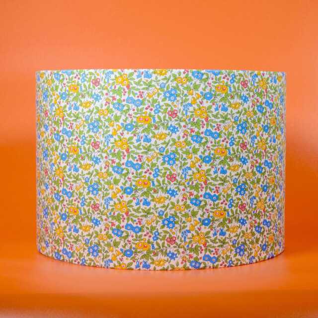 Liberty Lampshade Forget Me Not Blossom Cotton in 40cm 30cm & 20cm Size For Ceiling/Table/Floor Lamp - image 1