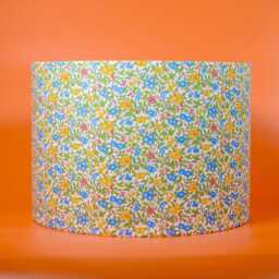 Liberty Lampshade Forget Me Not Blossom Cotton in 40cm 30cm & 20cm Size For Ceiling/Table/Floor Lamp - thumbnail 1