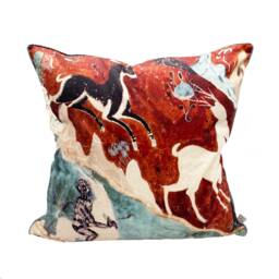 Decorative Pillows, Cushion Cover, Velvet Pillowcase, Throw Pillow, Chinoiserie, Japanese Deer Pillow - thumbnail 1