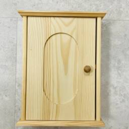 Rustic Brown Key Box, Wall Cabinet, Cottage Decor - thumbnail 4