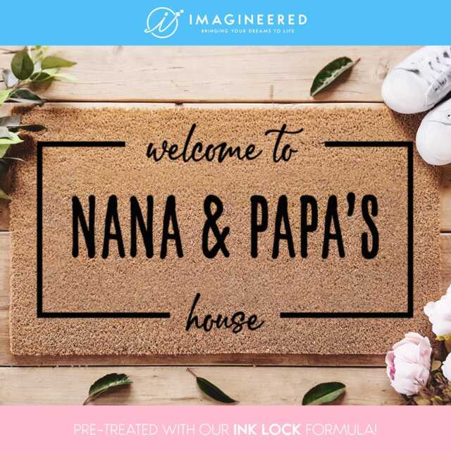 Gift Grandparent - Custom Coir Mat Home Decor Doormat Housewarming Personalized Grandparents Welcome - image 1