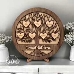 Personalised Family Tree - Wooden Gift Hanging Mother's Day Anniversary Of Life Custom Name - thumbnail 3