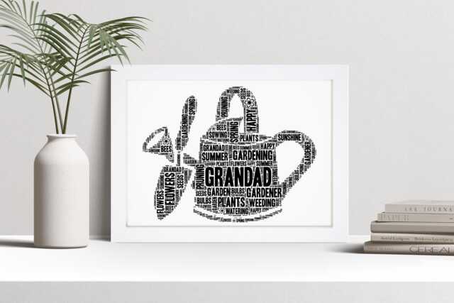 Personalised Watering Can Word Art Print, Gardening Gift - image 1