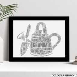 Personalised Watering Can Word Art Print, Gardening Gift - thumbnail 2
