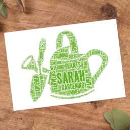 Personalised Watering Can Word Art Print, Gardening Gift - thumbnail 3