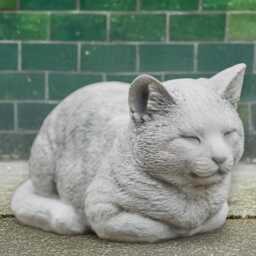 Concrete Cat Sculpture Garden Kitty Ornament Outdoor Animal Figurine Patio Kitten Statue Cement Pet Memorial Decoration Cat Lover Gift - thumbnail 3