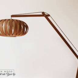 Floor Lamp From Wood. Modern Arch Design. Mahogany, Plywood & Baltic Birch - thumbnail 2