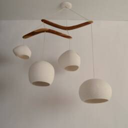 Claylight Boomerang Xl Sculptural Ceramic Chandelier - Modern Four Light Pendant Lighting - thumbnail 3