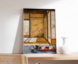 Traditional Japanese Tea House Poster, Art Print, Food Asian Decor, Art, Oriental Print - thumbnail 1