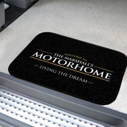 Personalised Motorhome Mat - Campervan Door Mat Black 44cm X 32cm Sc103 Van Life - thumbnail 2