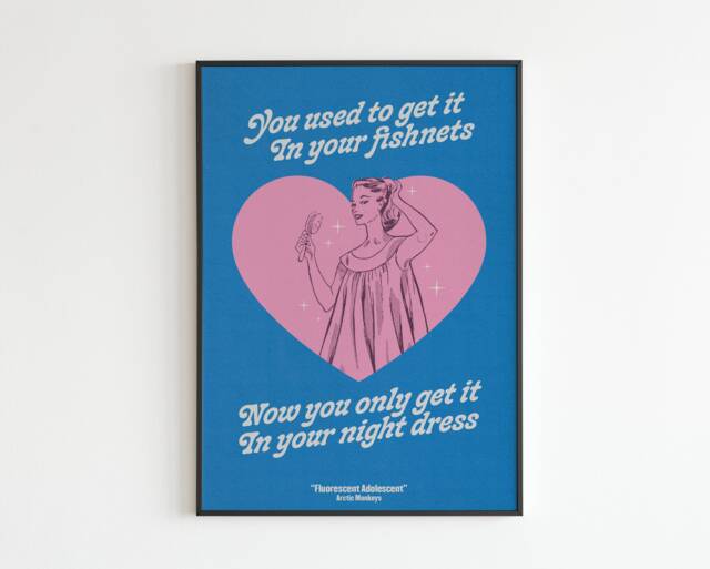 Am Inspired - Fluorescent Adolescent Kitsch Inspired Lyrics Music A3 A4 A5 Wall Art Poster Print Gift - image 1