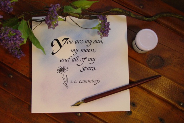 Hand Calligraphy - Eecummings Poem Wall Art Illustration - image 1