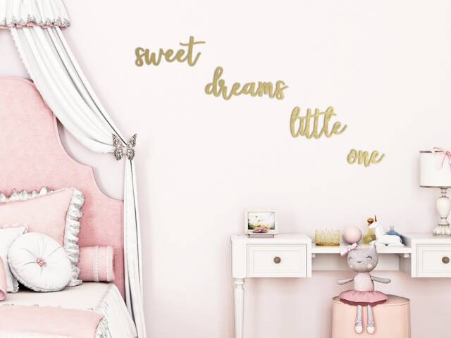 Sweet Dreams Little One Wooden Words Wall Art - image 1