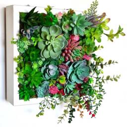 Faux Succulent 3D Wall Art Rustic Wood Framed Botanical Decor For Home & Business - thumbnail 3
