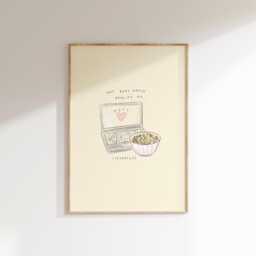 Hot Boys Watch Reality Tv Wall Print - Mafs Illustration Gift Ideas For Boyfriend Gifts Guys Aesthetic Home Decor - thumbnail 1