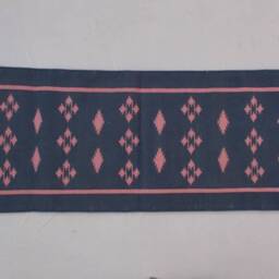 2x6 Cotton Blue & Pink Rug Dhurrie - Hand Woven Runner - thumbnail 3