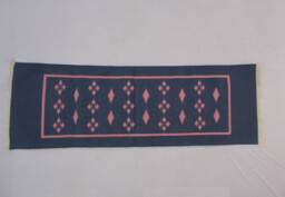 2x6 Cotton Blue & Pink Rug Dhurrie - Hand Woven Runner - thumbnail 1