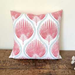 1711. Penelope Strawberry Red Handmade 100% Cotton Cushion Cover, Various Sizes - thumbnail 3