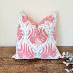 1711. Penelope Strawberry Red Handmade 100% Cotton Cushion Cover, Various Sizes - thumbnail 1