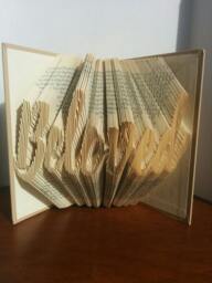 Beloved - Folded Book Art Fully Customizable, Love, Anniversary - thumbnail 1
