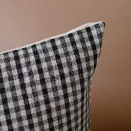 Black & White Gingham Pillow Cover Farmhouse Check Throw Buffalo Cushion Neutral Decor Square Or Lumbar - thumbnail 3