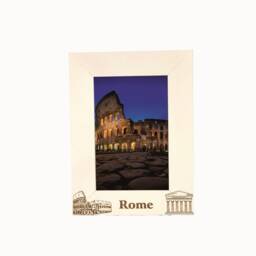 Rome Skyline Personalised Wooden Photo Frame Holiday Memories Keepsake Gift Size 6 X 4 Or 7 5 - thumbnail 2