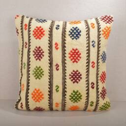 Kilim Pillow, 18x18'', 45x45 cm , Cushion , Floor Cushion, Floor Pillows, Sofa Cushion, Sofa Pillow, White Pillows, Hemp Pillow, Hemp