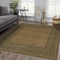 9x9 Ft Sqaure Handwoven Rug Living Room Block Printed Bohemian Pure Cotton Dhurrie Outdoor Patio Yoga Mat Feet - thumbnail 2