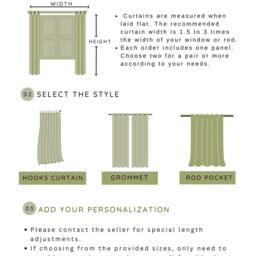 Double Layer Lace Floral Cotton & Linen Curtain, Farmhouse Country Style Cream Ruffle One Panel Double-Layered Curtain - thumbnail 4