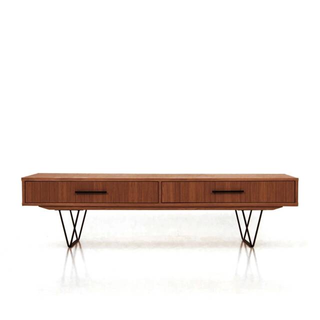 Mid-Century Sideboard, Dresser, Commode, Credenza Made Of Oak Vaneer - Teak Colour Livlo T-L02 - image 1