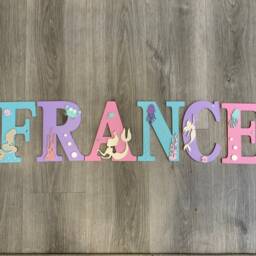 Personalised Mermaid Name Letters - Girls Bedroom Wall Decor Nursery Sign Custom Kids - thumbnail 2