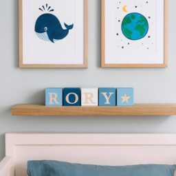 Personalised Wooden Name Word Blocks Price Per Letter/ Nursery Decor/ Gifts/Baby/ Christening - thumbnail 3