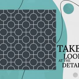 Circle Geometric Pattern Vinyl Flooring, Gray Sheet White Flooring Linoleum, Minimalist Aesthetic Room Decor, Gift For Her - thumbnail 2