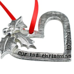 1st Anniversary Christmas Tree Ornament - Reads Our Together - thumbnail 2