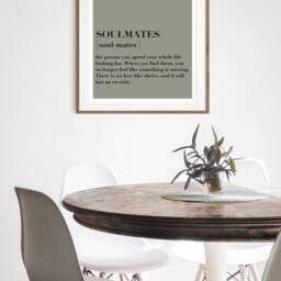 Sage Green, Soulmate Definition, Print, Love Quote Print , Definition Valentines Gift, Wall Art Prints, Art - thumbnail 3