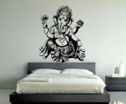 Ganesha Elephant Lord Of Success Hindu Hand God Buddha Indian Design Wall Vinyl Decal Art Sticker Home Modern Stylish Interior Decor Vg138 - thumbnail 1
