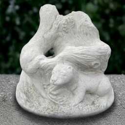 Otter Family Garden Statue Concrete River Otter Sculpture Wildlife Animal Figurine Outdoor Nature Decoration Garden & Home Ornament Gift