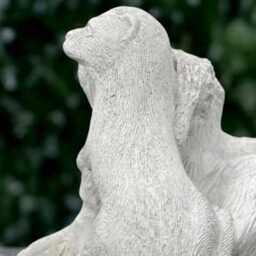 Otter Family Garden Statue Concrete River Otter Sculpture Wildlife Animal Figurine Outdoor Nature Decoration Garden & Home Ornament Gift - thumbnail 4
