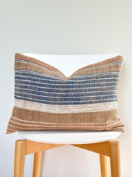 Brown Tribal Hemp Hand Woven Natural Dye Color Pillow Cover - thumbnail 1