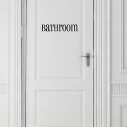 "Vinyl Wall/Door Decal - ""Bathroom" - thumbnail 2
